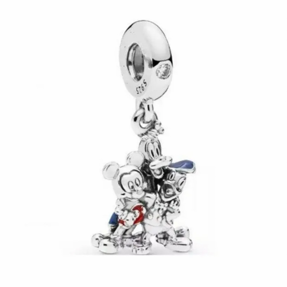 NWOT Disney Mickey Mouse and Friends Dangle Charm Sterling Silver 925